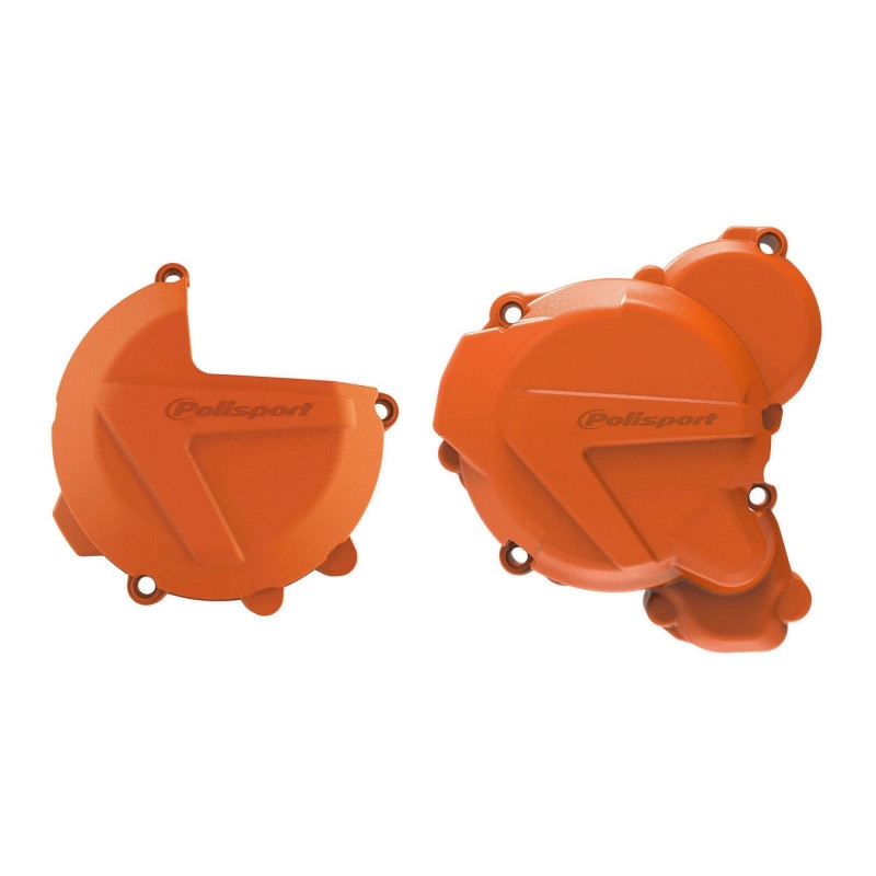 Clutch and ignition cover protector kit POLISPORT narancssárga