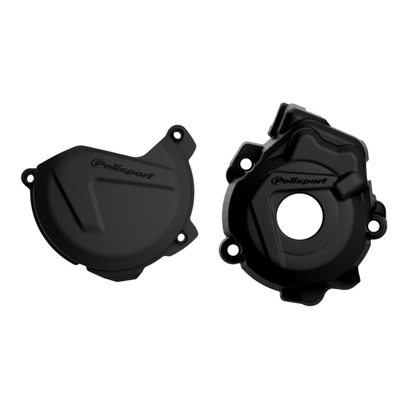 Clutch and ignition cover protector kit POLISPORT fekete