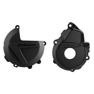 Clutch and ignition cover protector kit POLISPORT 90982 fekete