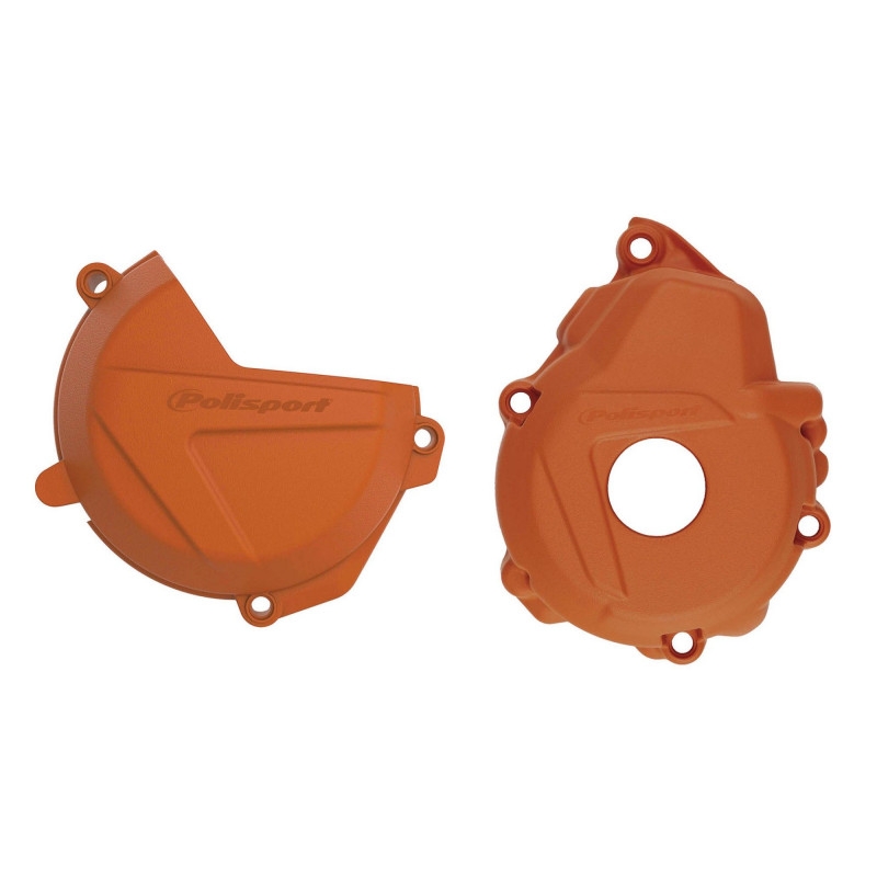 Clutch and ignition cover protector kit POLISPORT narancssárga