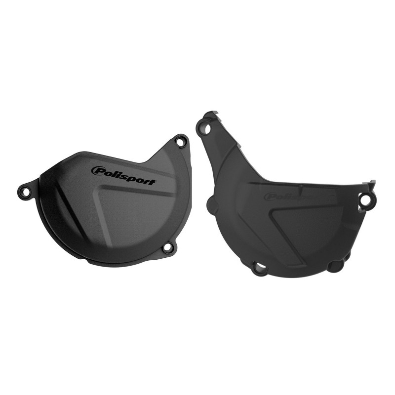 Clutch and ignition cover protector kit POLISPORT fekete