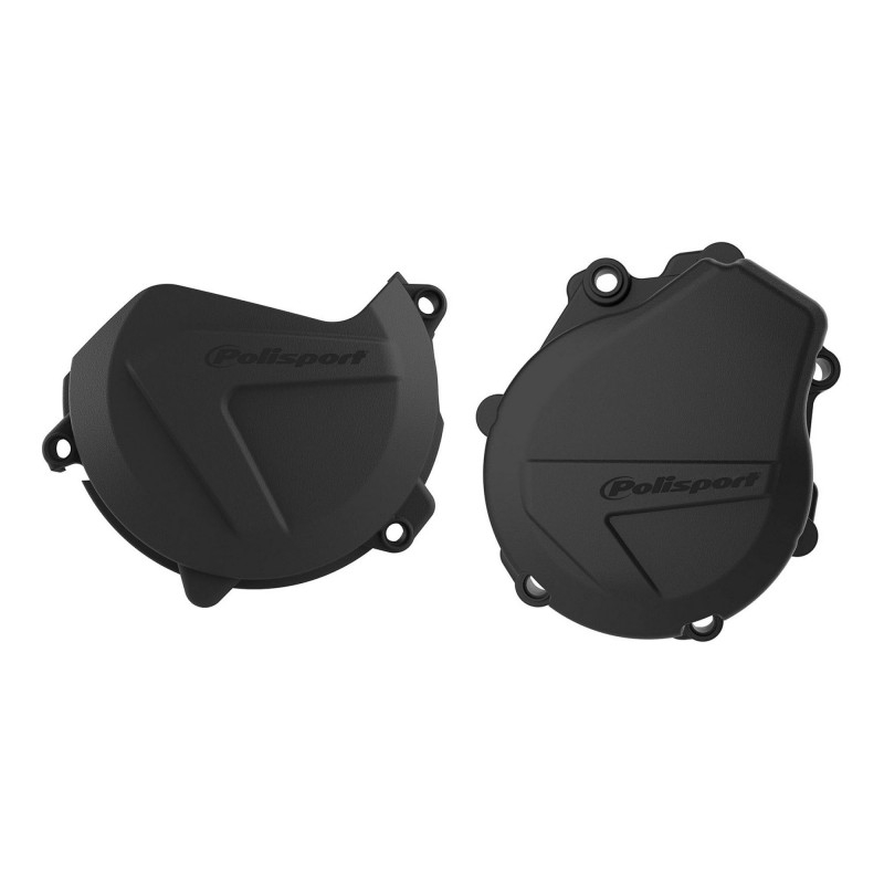 Clutch and ignition cover protector kit POLISPORT fekete