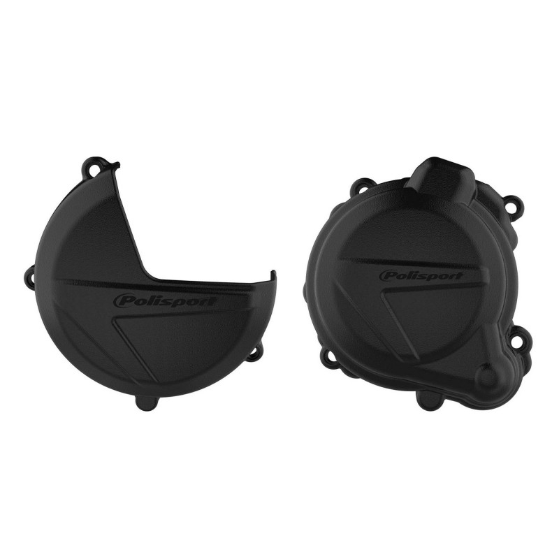 Clutch and ignition cover protector kit POLISPORT fekete