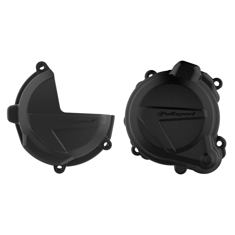 Clutch and ignition cover protector kit POLISPORT fekete