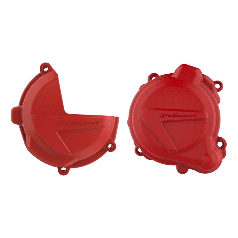 Clutch and ignition cover protector kit POLISPORT piros