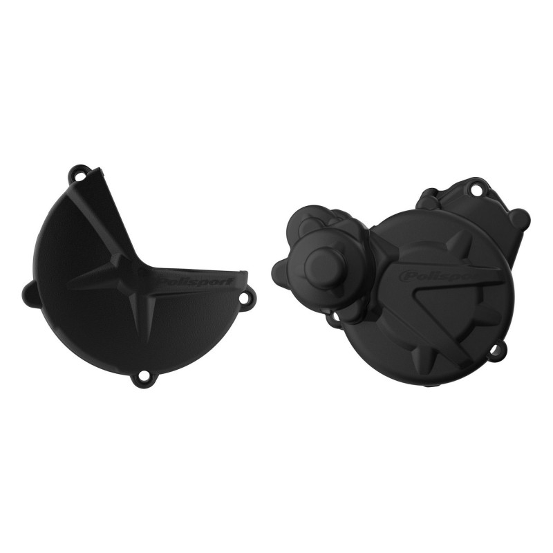 Clutch and ignition cover protector kit POLISPORT fekete