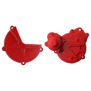Clutch and ignition cover protector kit POLISPORT 91003 piros