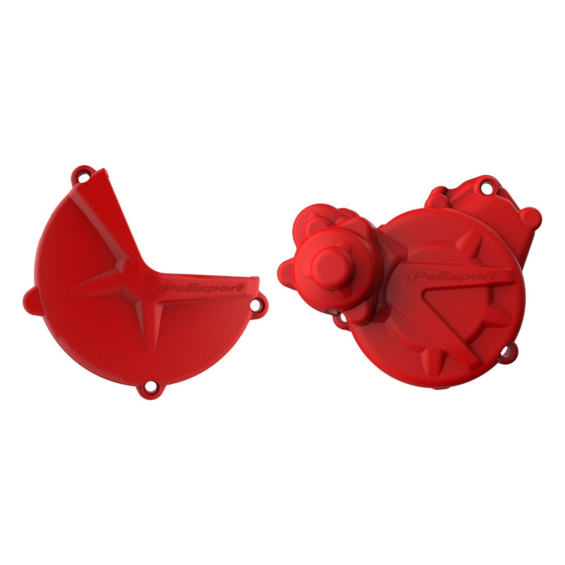 Clutch and ignition cover protector kit POLISPORT piros