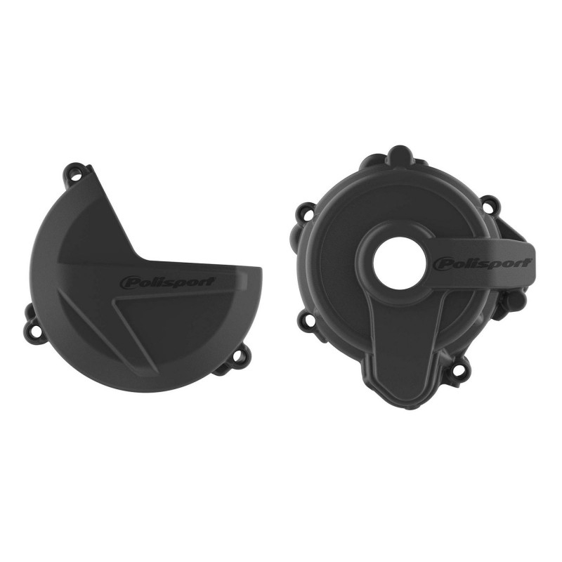 Clutch and ignition cover protector kit POLISPORT fekete