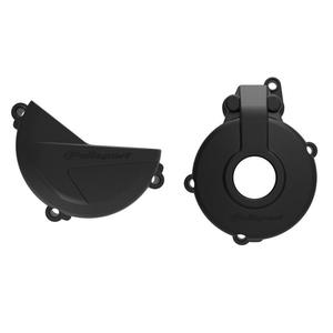 Clutch and ignition cover protector kit POLISPORT 91006 fekete