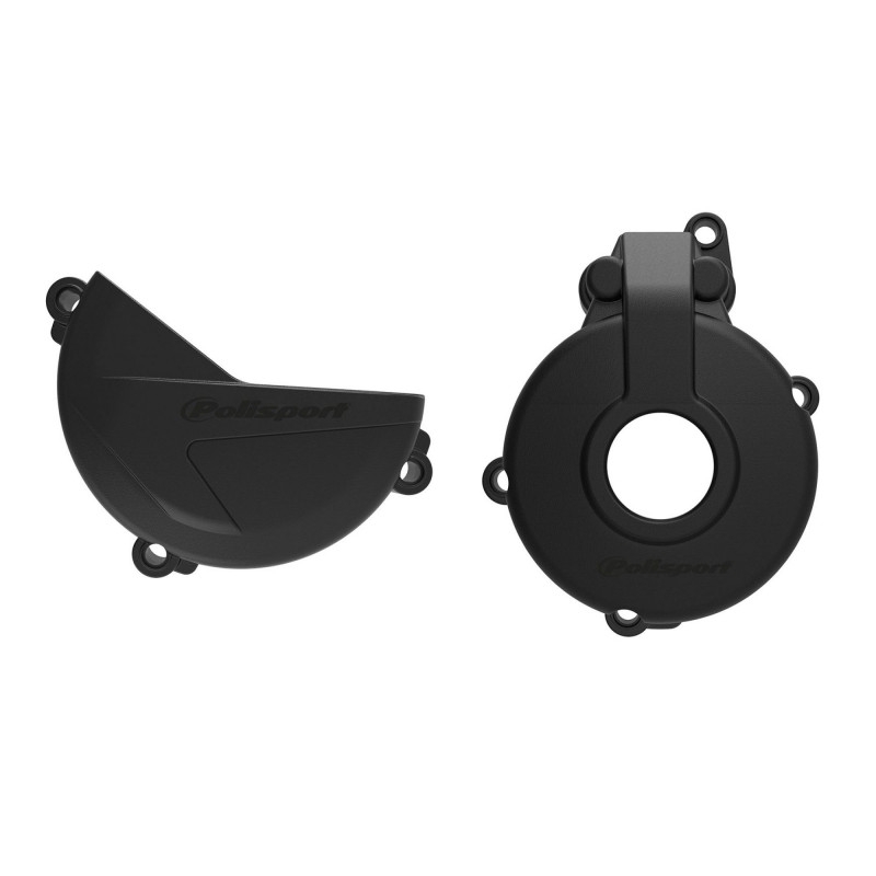 Clutch and ignition cover protector kit POLISPORT fekete