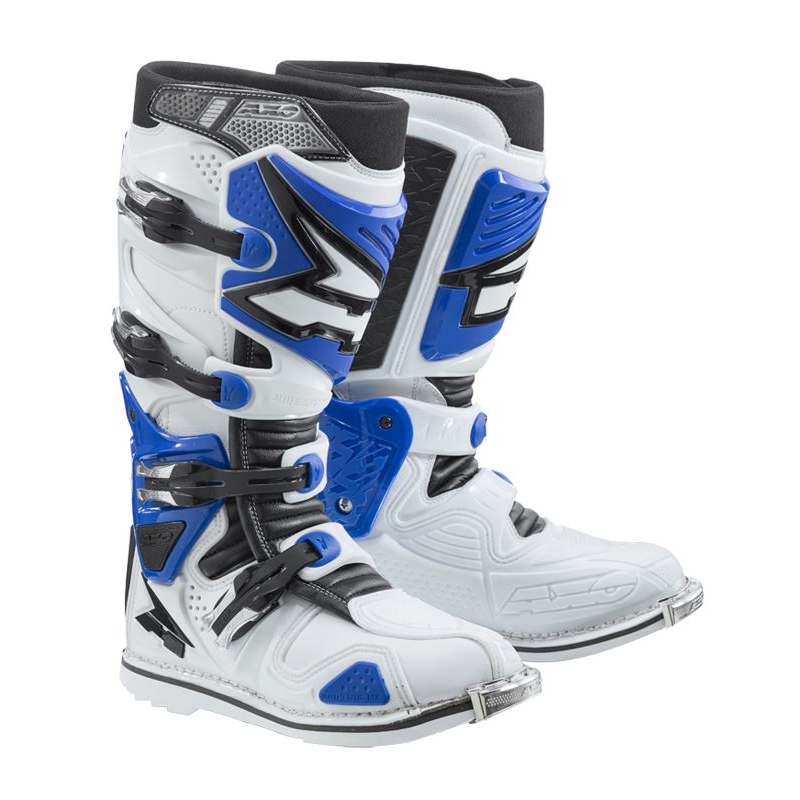 Motorkerékpár cipő AXO A2 fehér-kék akció kiárusítás