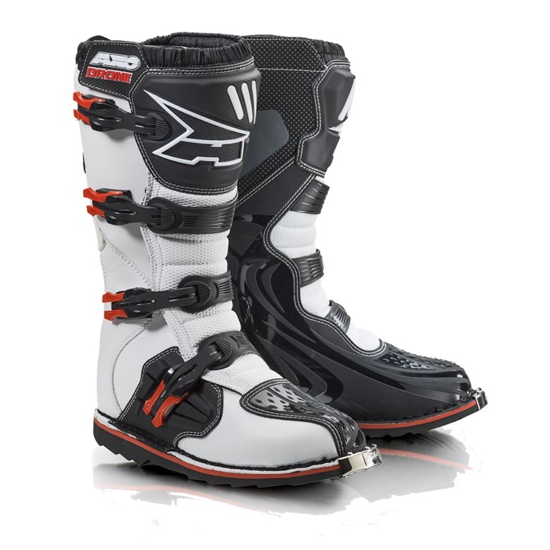 Motorkerékpár cipő AXO Drone Enduro fehér-fekete-piros eladó kiárusítás