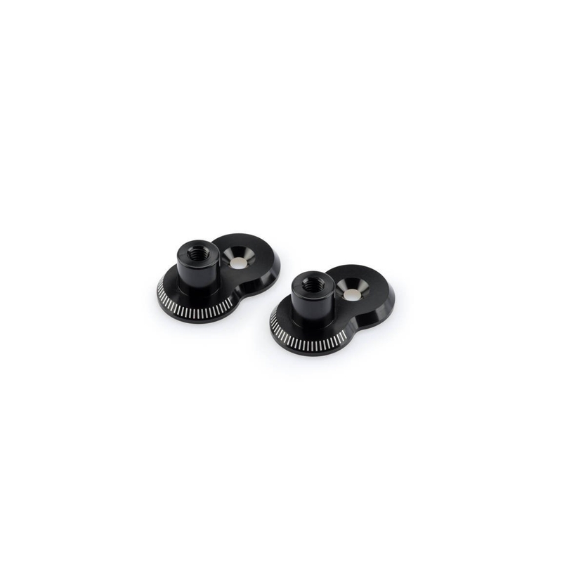 Adjustable footpegs relocation adaptors kit PUIG 20mm fekete
