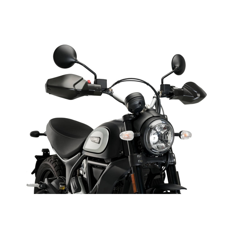 Fogantyúvédők PUIG matt black részére DUCATI Scrambler Desert Sled 800 2017-2020, DUCATI Scrambler Full Throttle 803 2023-2026
