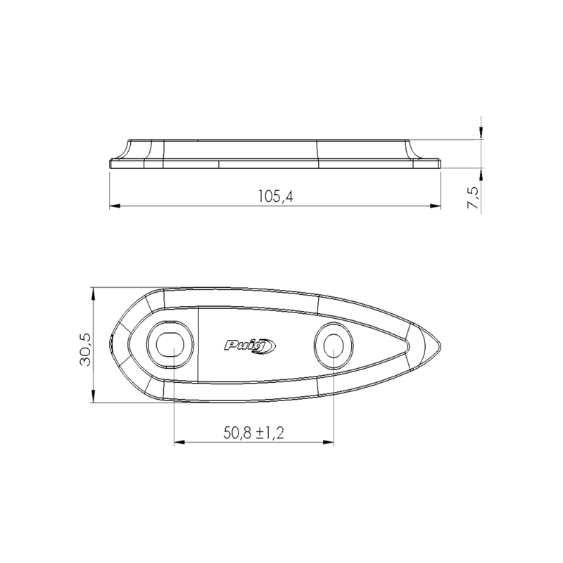 Mirrors caps PUIG fekete részére YAMAHA YZF-R3 2015-2019