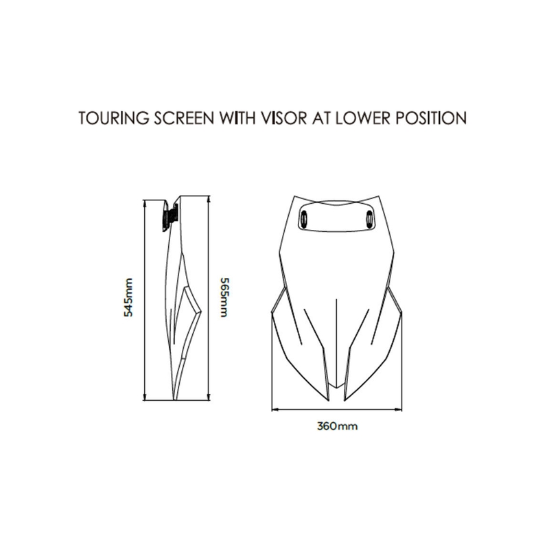 Windscreen PUIG TOURING WITH VISOR smoke