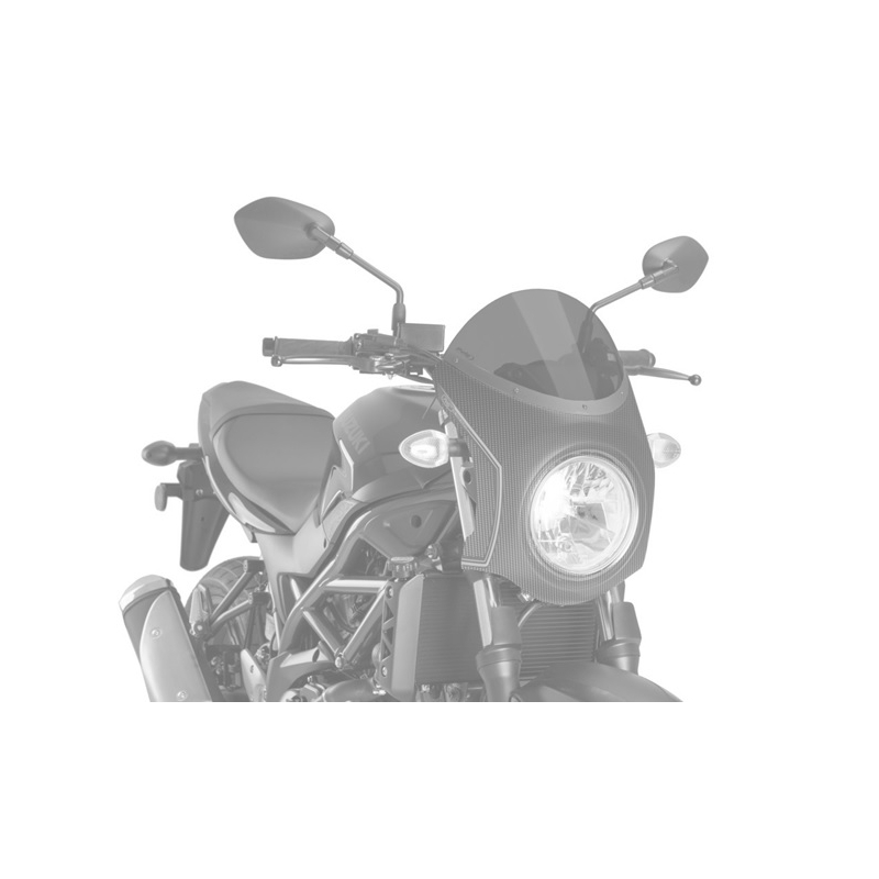 Windshield PUIG RETRO SEMI-FAIRING fekete carbon look