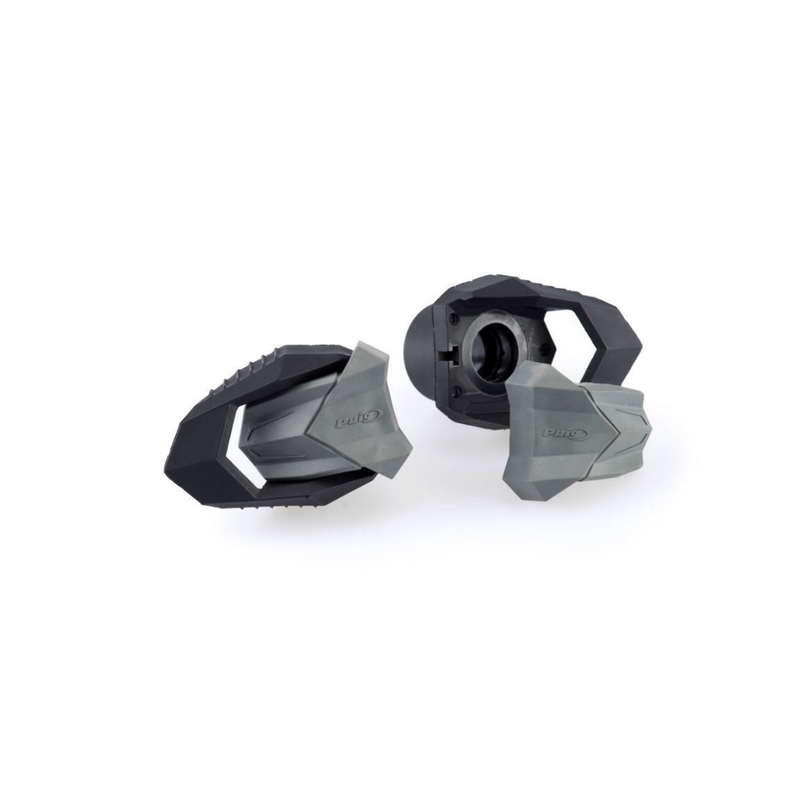 Frame sliders PUIG R19 black with grey rubber