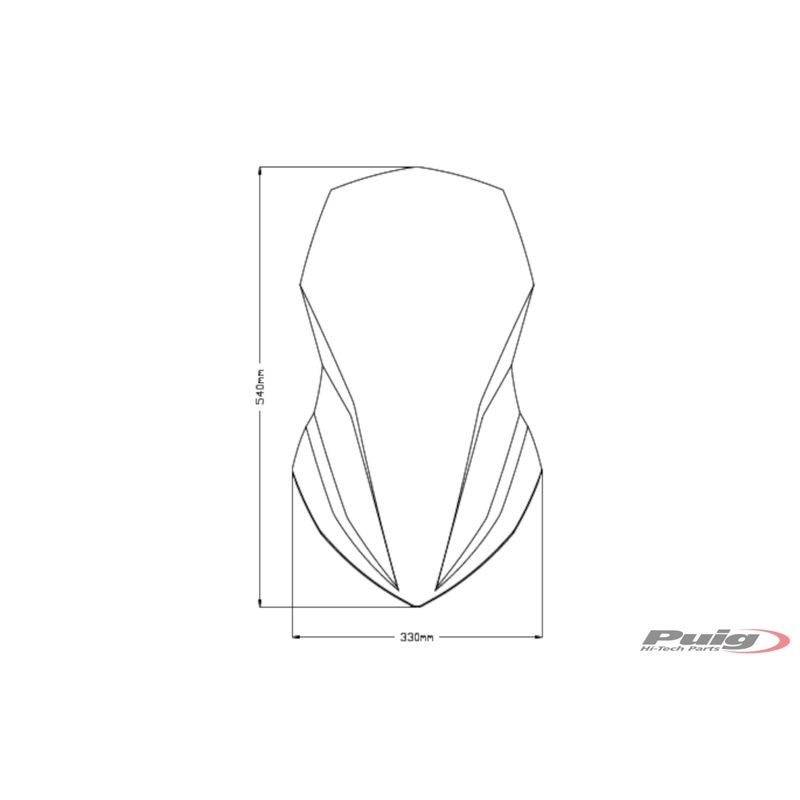 Windscreen PUIG TOURING áttetsző