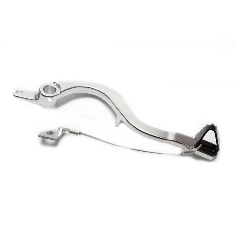 Brake pedal MOTION STUFF silver body, black steel fixed tip Steel Fixed Tip