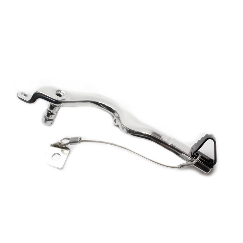 Brake pedal MOTION STUFF silver body, black steel fixed tip Steel Fixed Tip
