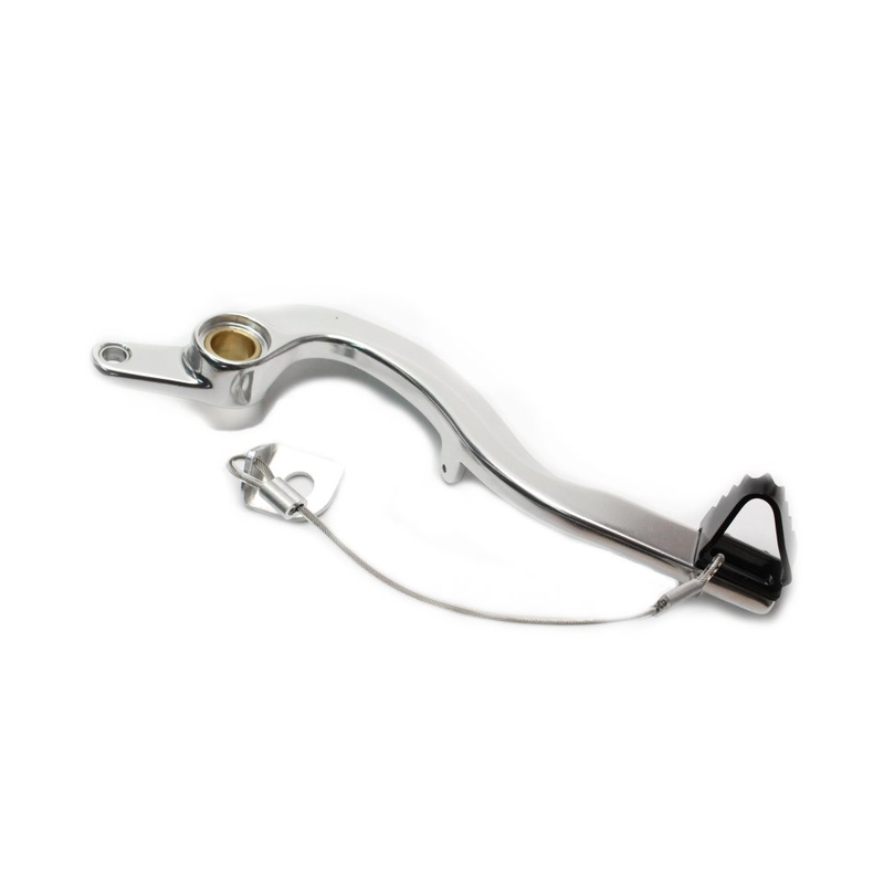 Brake pedal MOTION STUFF silver body, black steel fixed tip Steel Fixed Tip