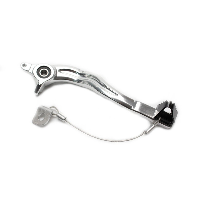 Brake pedal MOTION STUFF silver body, black steel fixed tip Steel Fixed Tip