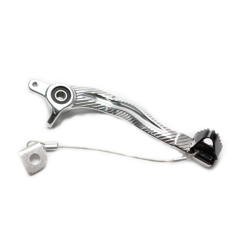 Brake pedal MOTION STUFF silver body, black steel fixed tip Steel Fixed Tip