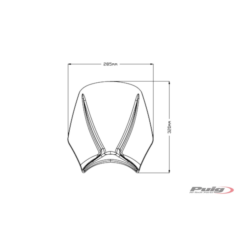 Windshield PUIG MITO fekete