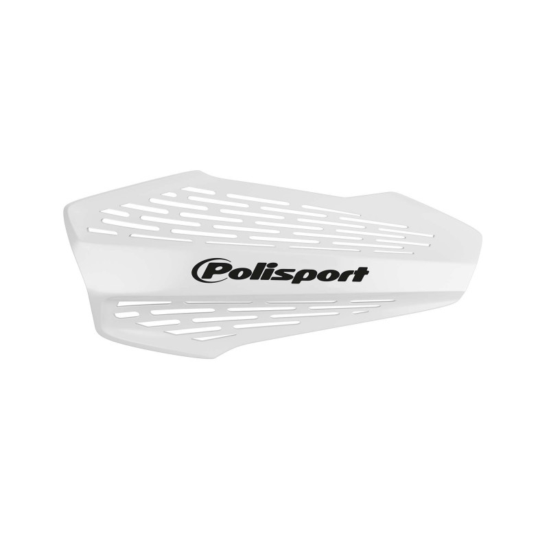 Handguard POLISPORT MX FORCE with universal handlebar mounting kit fehér