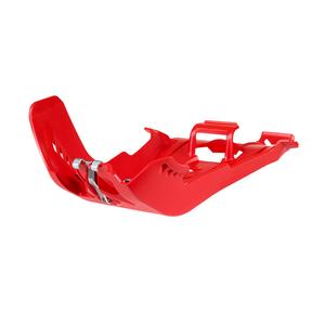 Skid Plate POLISPORT 8475300002 with link protector piros
