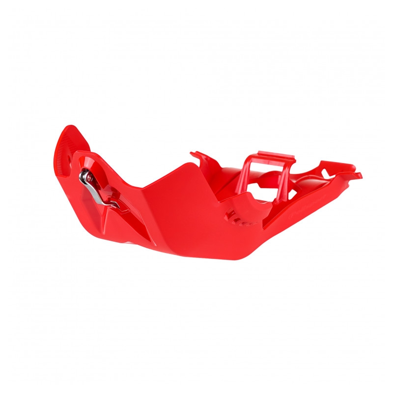 Skid Plate POLISPORT with link protector piros