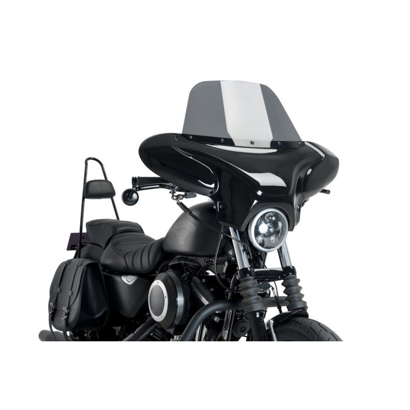 Windshield CUSTOMACCES BATWING smoke részére HARLEY DAVIDSON XL 883 Sportster 2009-2019, HARLEY DAVIDSON XL 883 N Sportster Iron 2009-2020