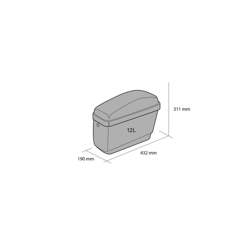 Rigid saddlebag CUSTOMACCES EASY fekete pair, with KF universal support