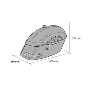Rigid saddlebag CUSTOMACCES TOURING AR0004N fekete jobb