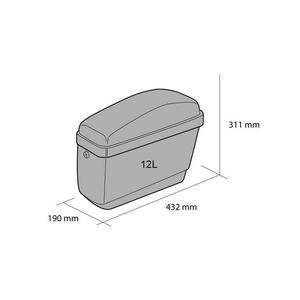 Rigid saddlebag CUSTOMACCES EASY AR0006N fekete jobb