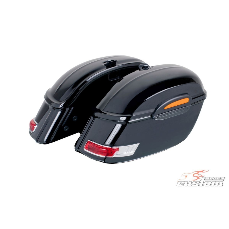 Rigid saddlebag CUSTOMACCES TOURING fekete pár kiárusítás