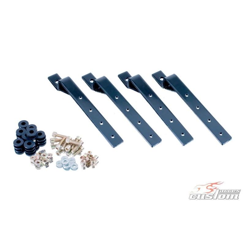 Rigid saddlebag supports CUSTOMACCES KF fekete