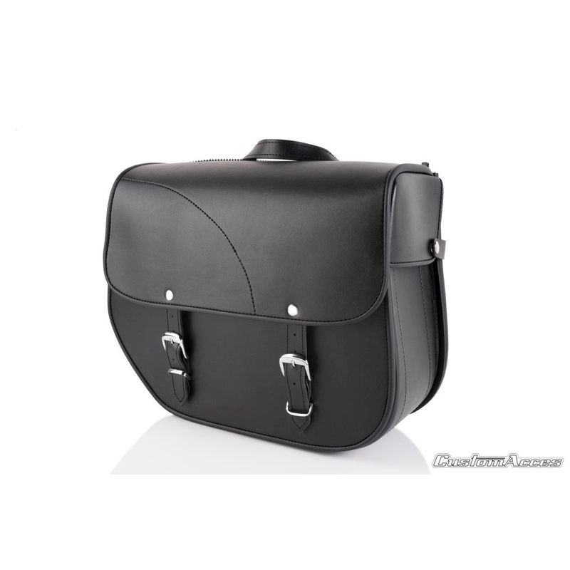 Leather saddlebag CUSTOMACCES SANT LOUIS fekete jobb