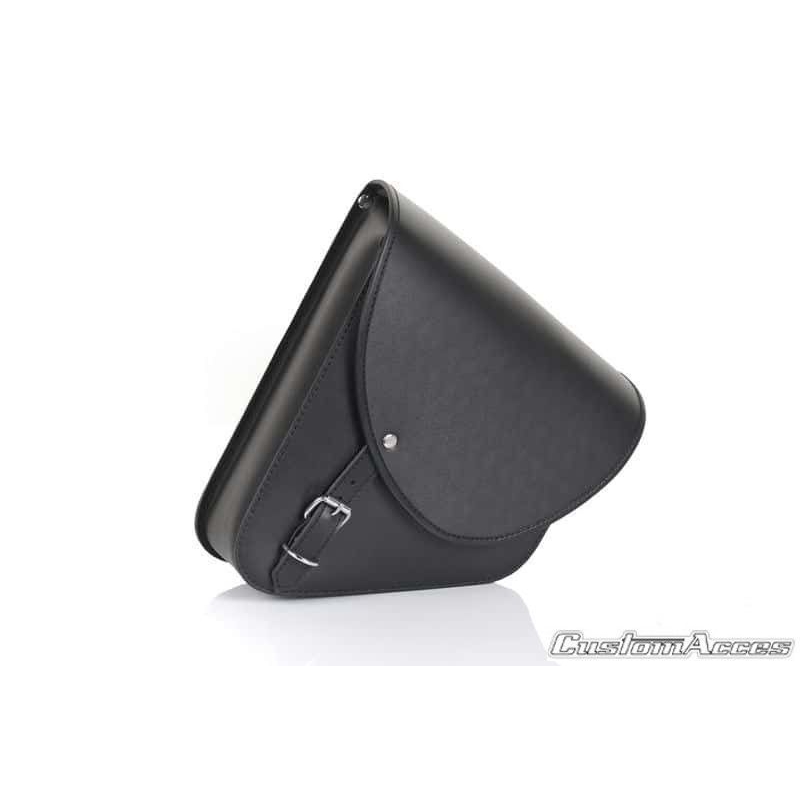 Leather saddlebag CUSTOMACCES BARCELONA fekete jobb