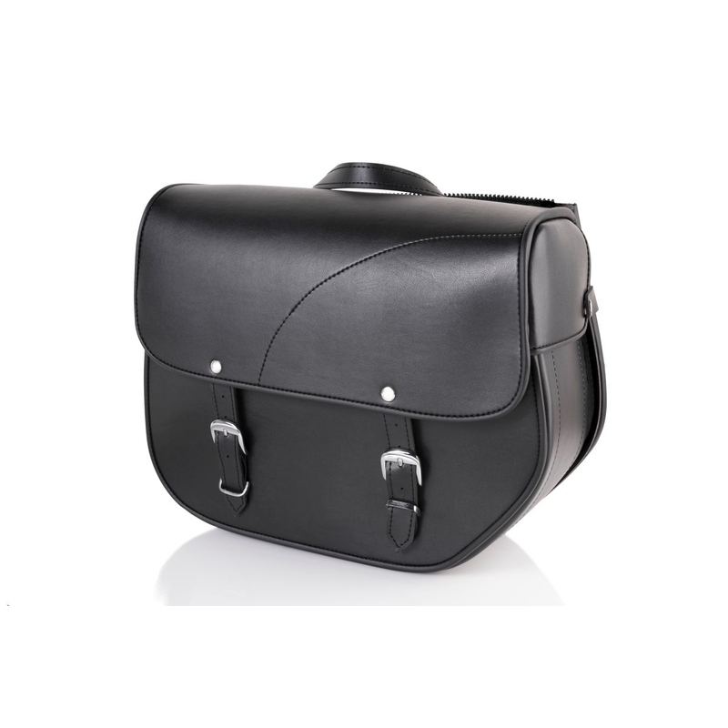 Leather saddlebag CUSTOMACCES SANT LOUIS fekete