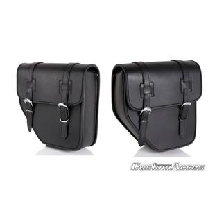 Leather saddlebag CUSTOMACCES IBIZA API001N fekete pár