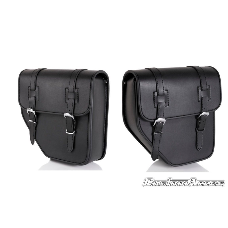 Leather saddlebag CUSTOMACCES IBIZA fekete pár