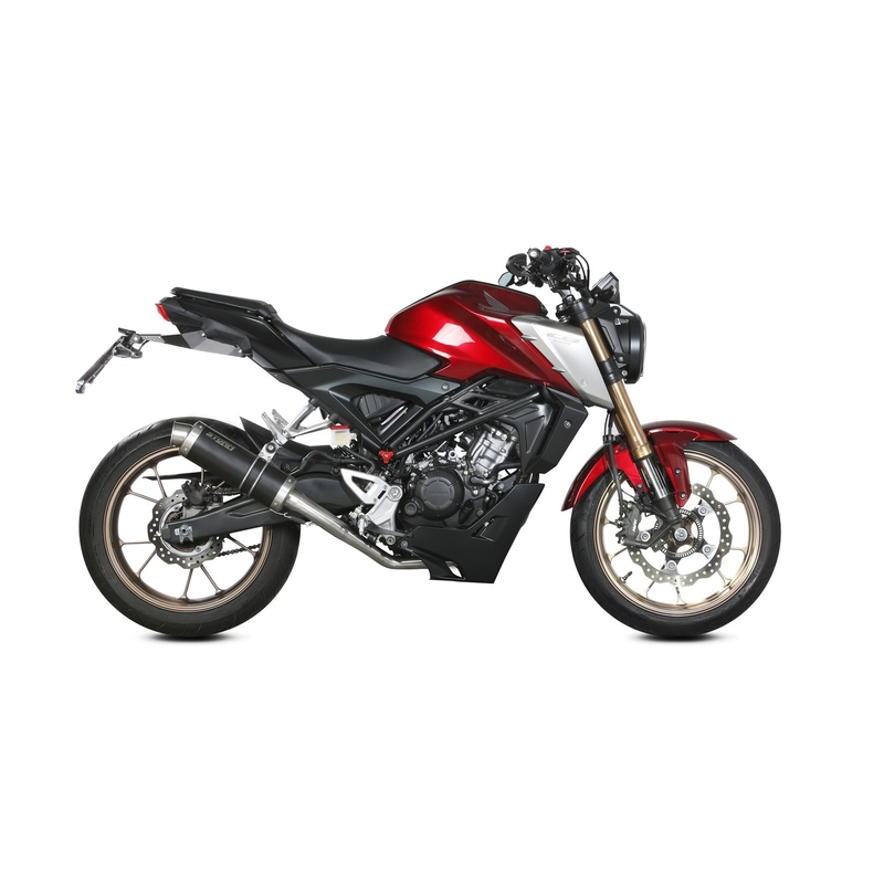 Teljes kipufogó rendszer 1x1 STORM GP fekete részére HONDA CB 125 R 2021-2024