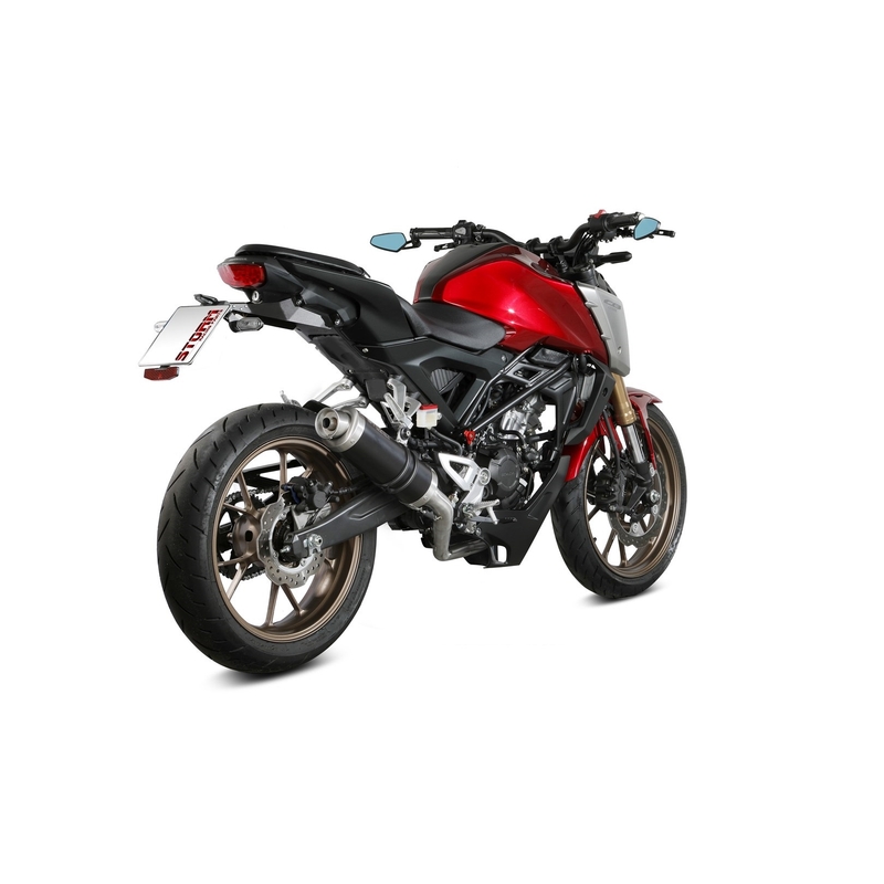 Teljes kipufogó rendszer 1x1 STORM GP fekete részére HONDA CB 125 R 2021-2024