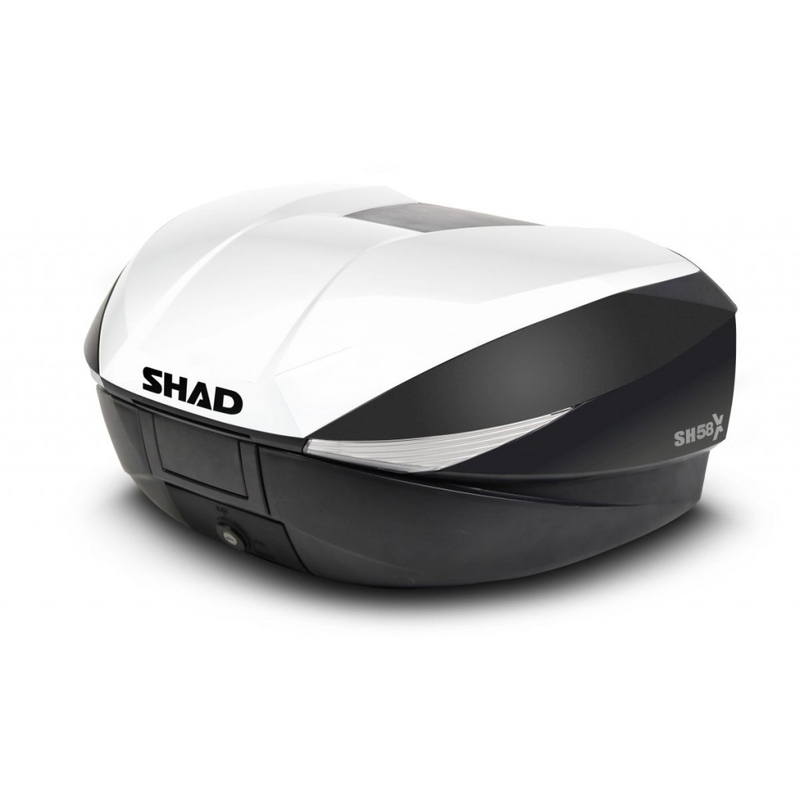 Felső csomagtartó színes fedéllel SHAD SH58X fehér with PREMIUM lock