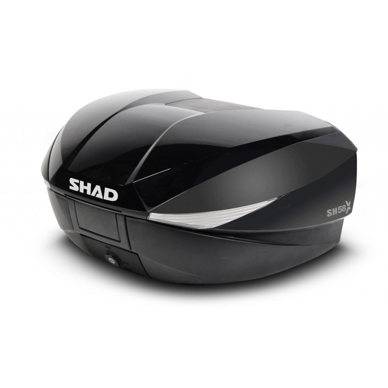 Felső csomagtartó színes fedéllel SHAD SH58X Fémes fekete with PREMIUM lock
