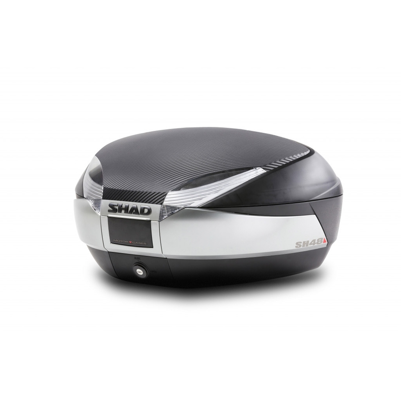 Felső csomagtartó színes fedéllel SHAD SH48 Karbon with PREMIUM SMART lock