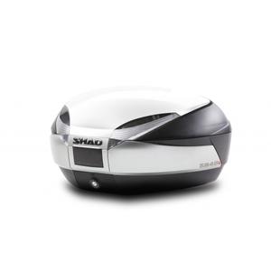 Felső csomagtartó színes fedéllel SHAD SH48 fehér with PREMIUM SMART lock
